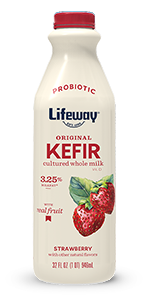 Strawberry Whole Milk Kefir with Real Fruit